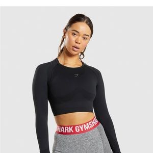 Gymshark Flex sports long sleeve crop top L